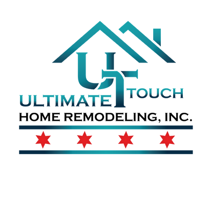 Ultimate Touch Home Remodeling, Inc. logo — a teal UT monogram inside a roofline above four red Chicago stars